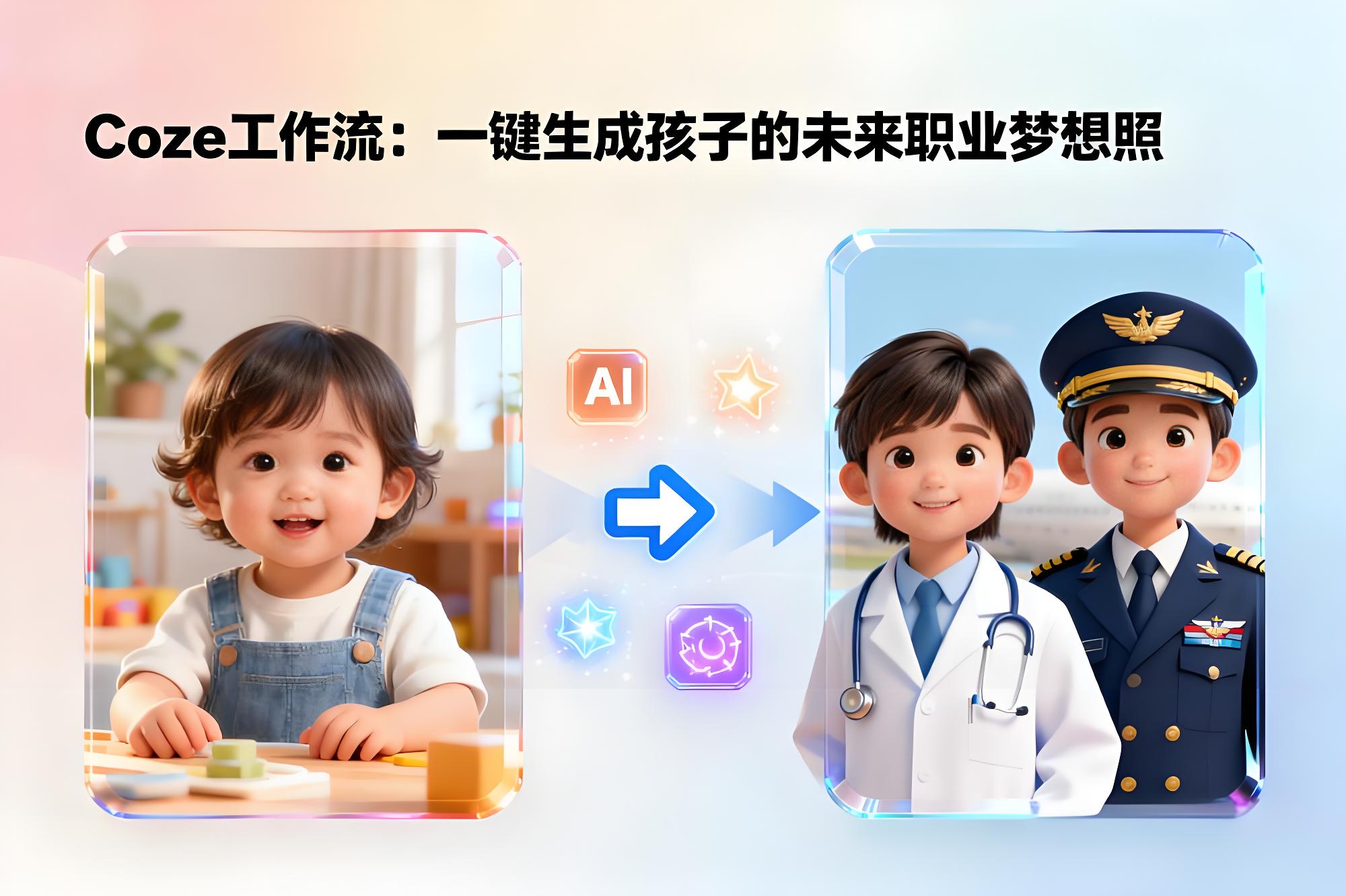 Coze儿童未来职业形象生成工作流 – 一键生成宝宝AI职业照