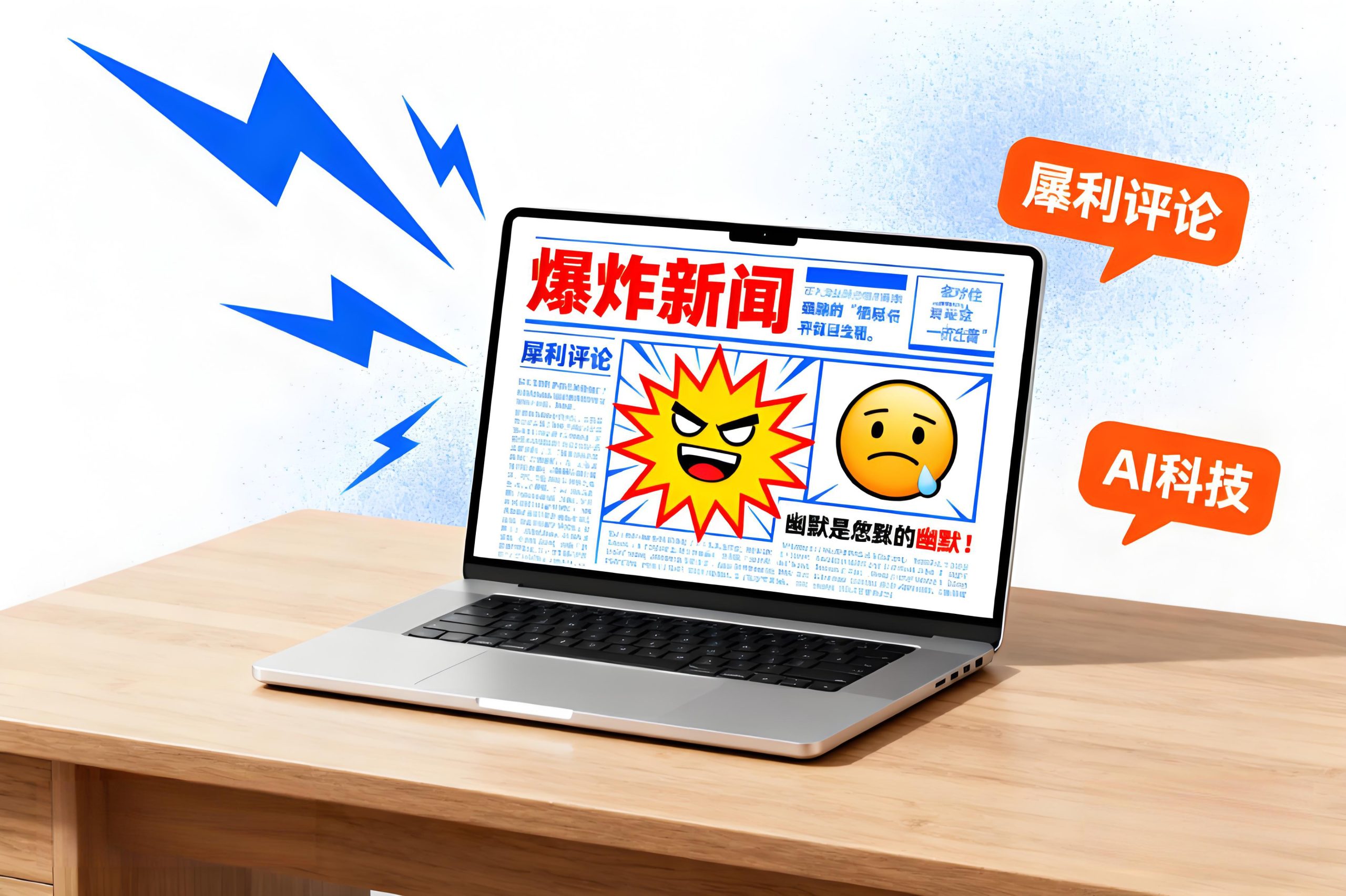 新闻评论AI提示词：一键生成犀利幽默爆款文