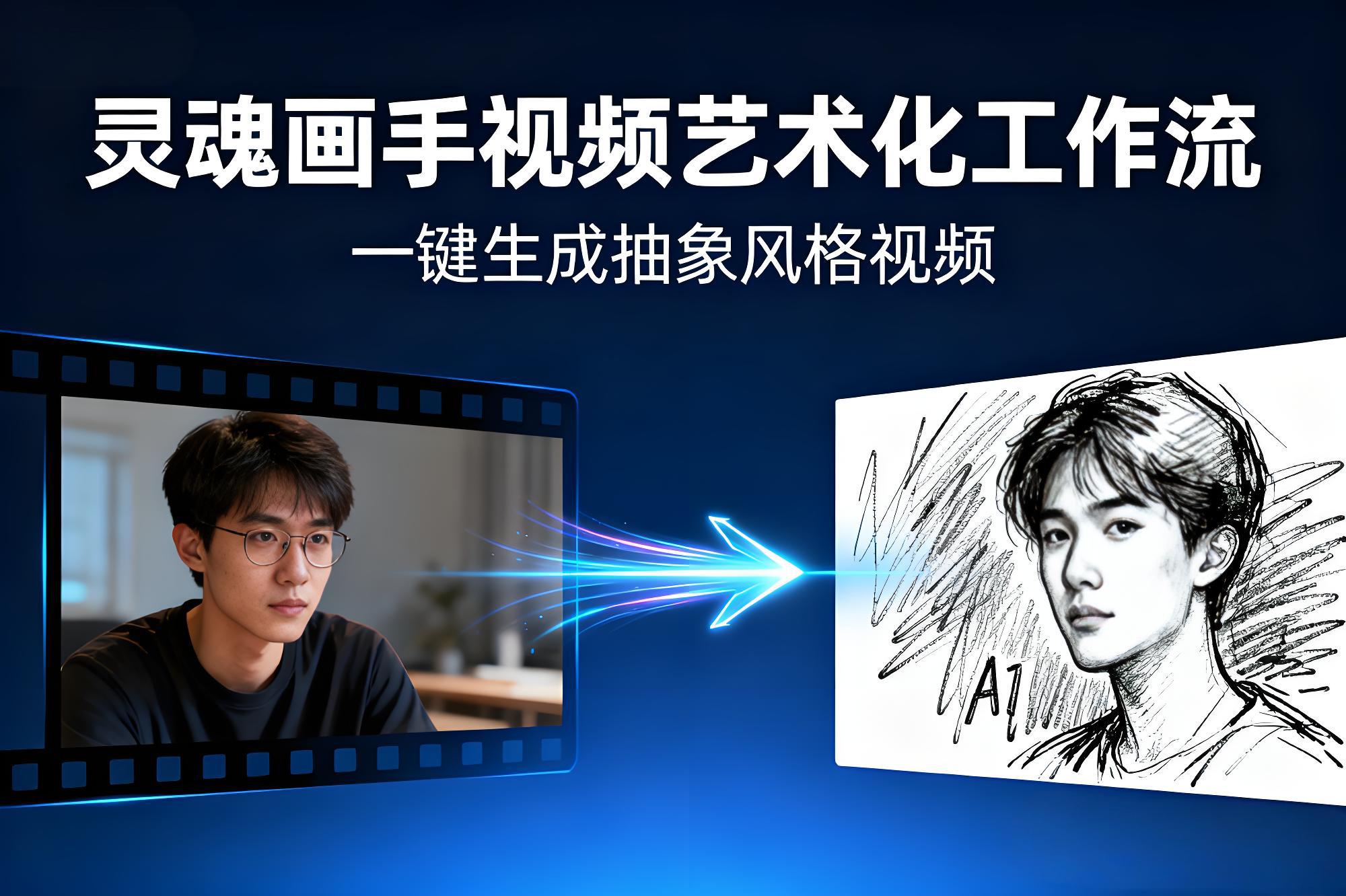 Coze灵魂画手工作流:一键生成黑白速写视频