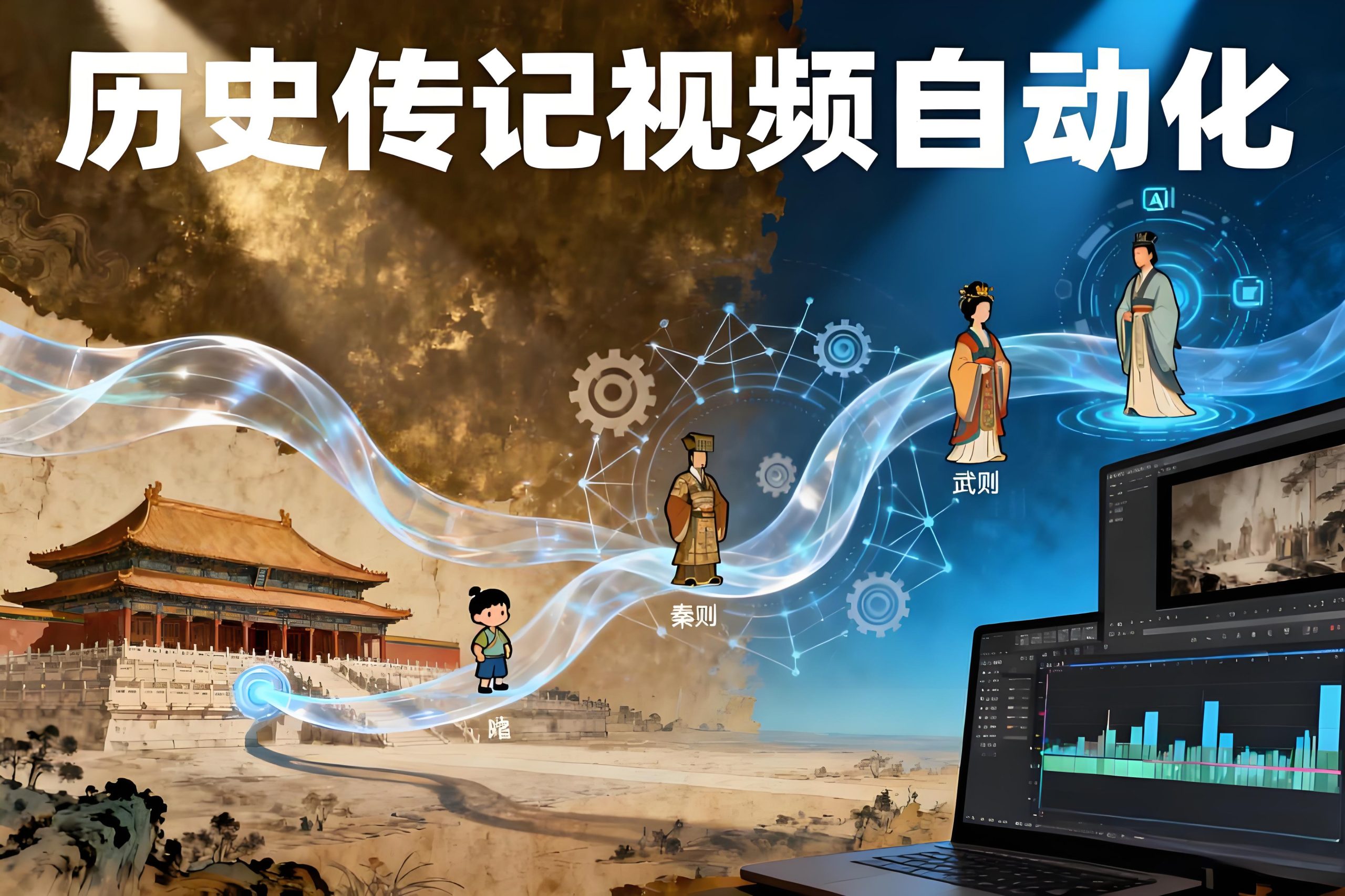 历史人物传记（动态）视频自动生成Coze工作流 | 一键生成剪映草稿