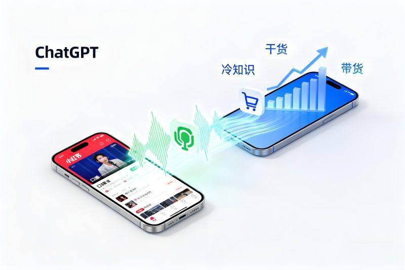 AI口播视频副业：用ChatGPT做小红书专题号起号带货