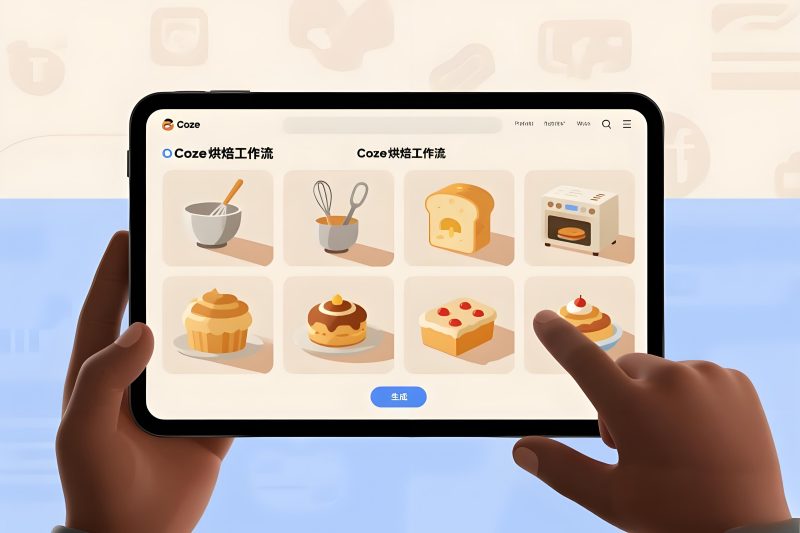 Coze烘焙教程批量生成工作流：一键出图文案