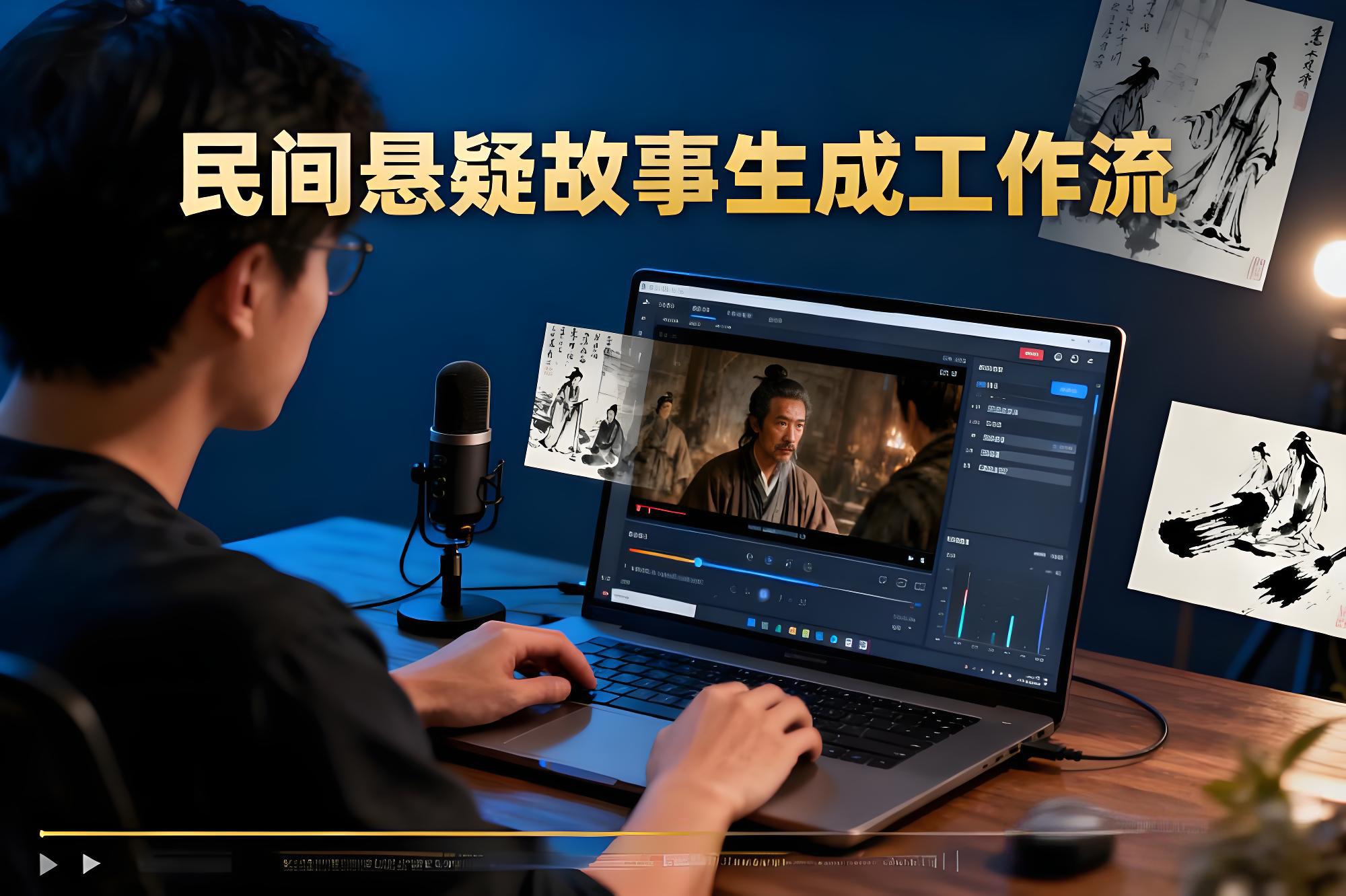 民间悬疑故事视频全自动生成工作流 – 一键生成短视频剧情口播