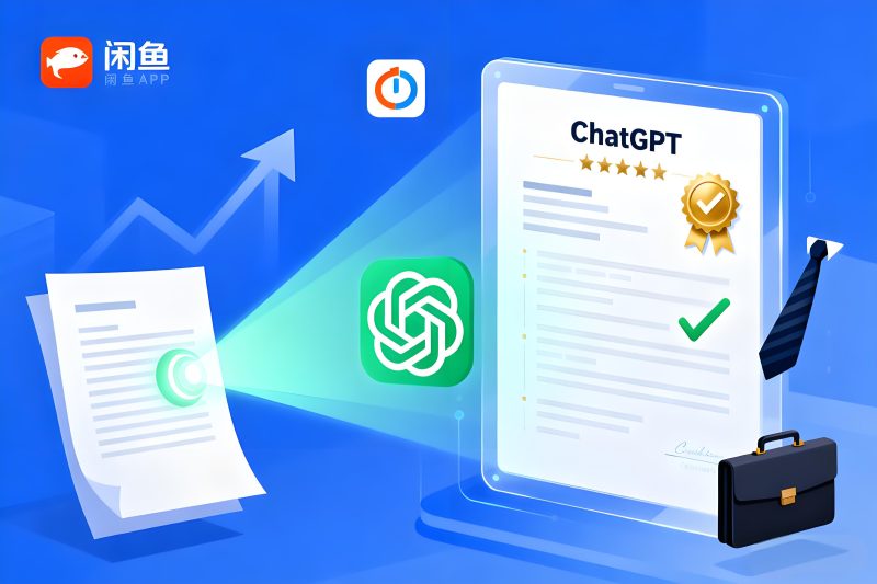AI简历优化副业：用GPT在闲鱼做代做服务变现